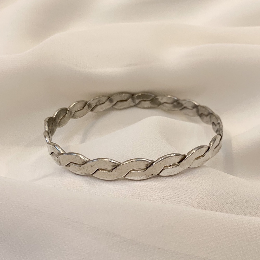VTG Sterling Silver Flat Twist Bracelet